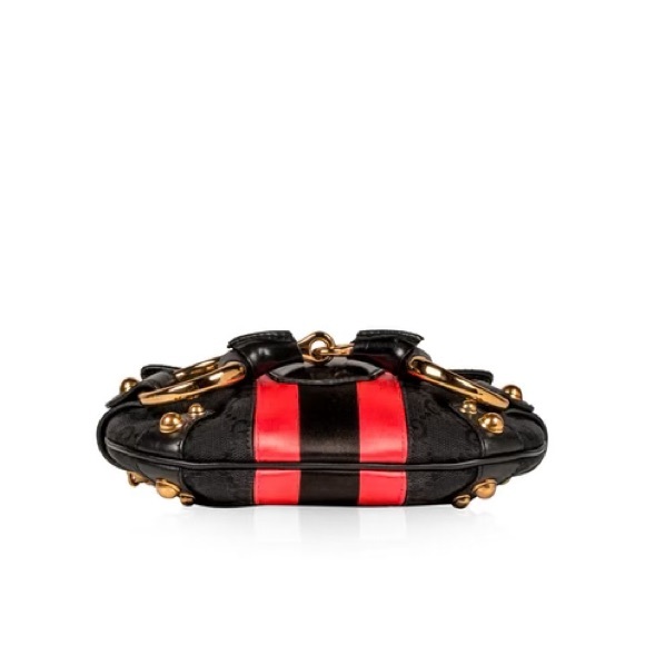 GUCCI by Tom Ford - Black GG Horsebit Mini Evening Bag - Picture 9 of 11